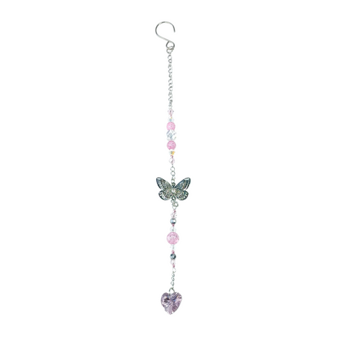 NEW Small Suncatcher - Butterfly design Pink