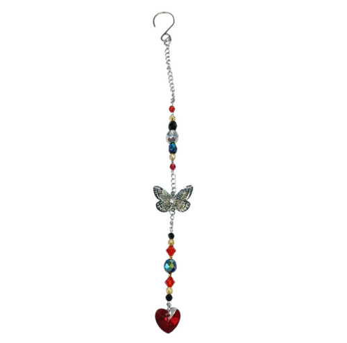 NEW Small Suncatcher - Butterfly design Black/Red