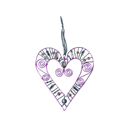 Heart Wall Hanger - Purple