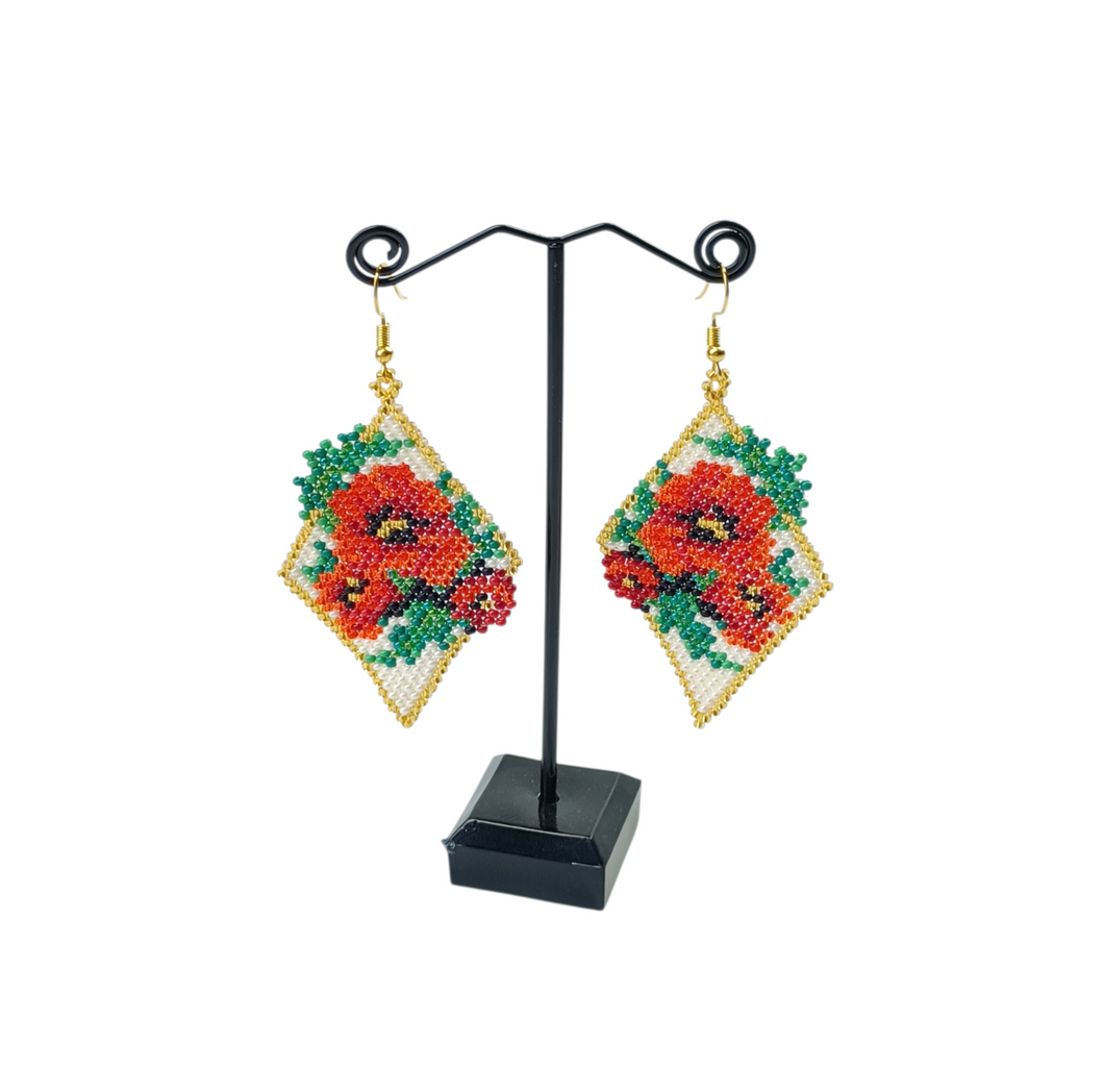 NEW Poppy beaded earrings