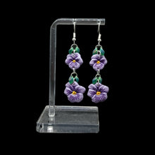 Porcelain Pansy Earrings - 3 size options