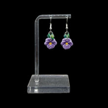 Porcelain Pansy Earrings - 3 size options