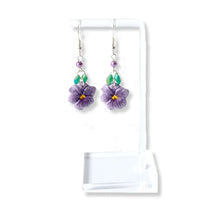 Porcelain Pansy Earrings - 3 size options
