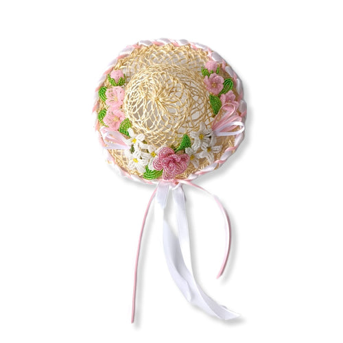 Bonnet wall Hanging - Rose, Jasmine and cherry blossom design