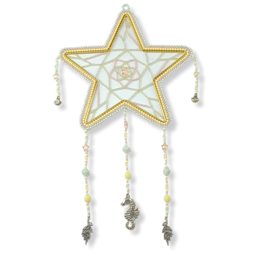 Medium Star dream catcher - Sea Shore design