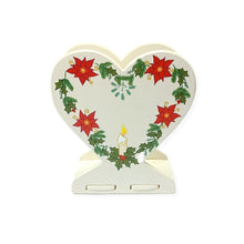 Poinsettia heart letter stand