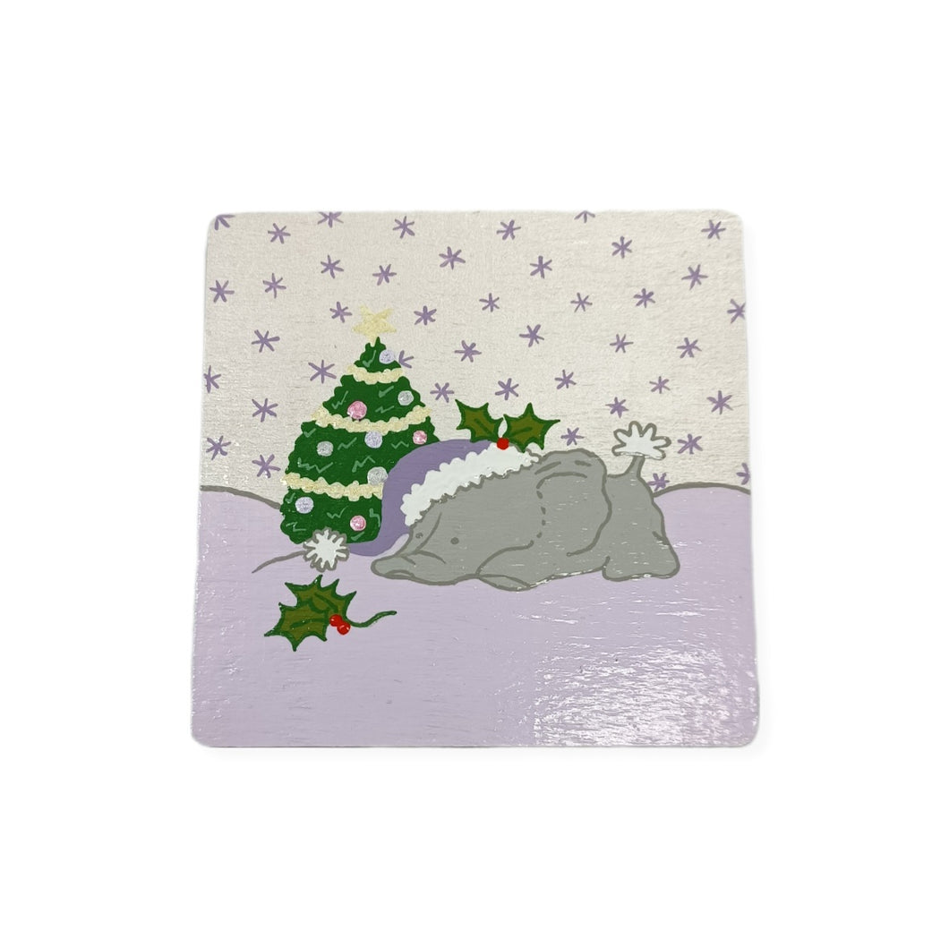 Christmas Elephant coasters - 4 colour options