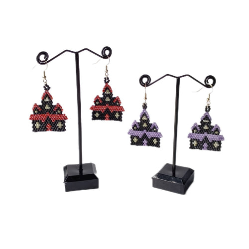 Haunted House earrings - 2 colour options