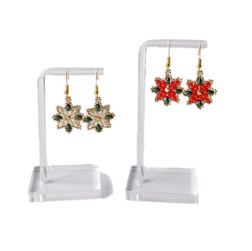 Poinsettia earrings - 2 colour options