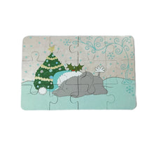 Christmas Elephant wood puzzle - 4 Colour options