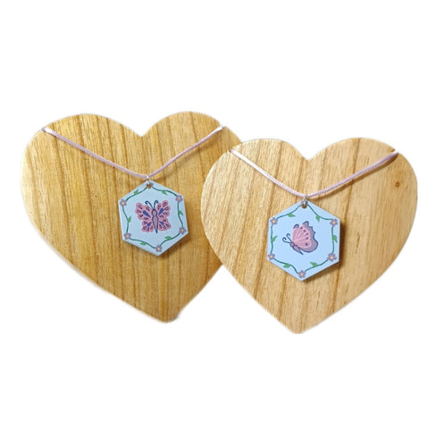 Wood Necklace - Butterfly design - 3 options