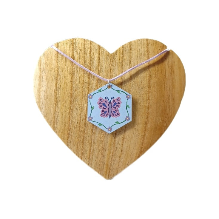 Wood Necklace - Butterfly design - 3 options