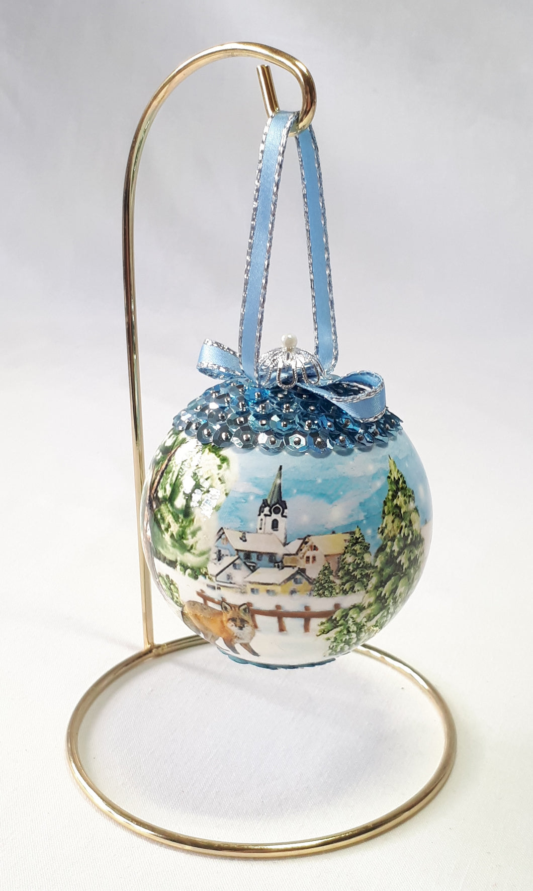 Sequin bauble - Winter village design