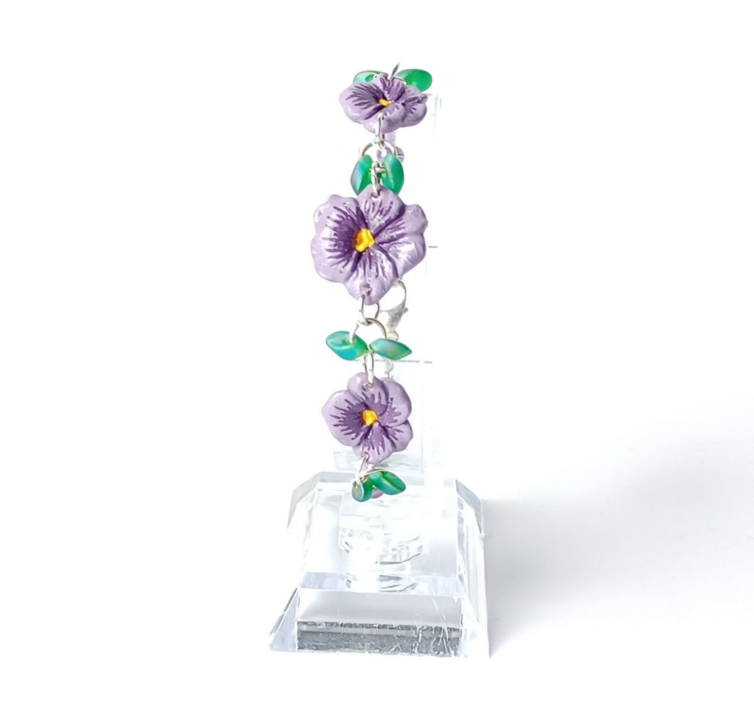 Porcelain Pansy Bracelet