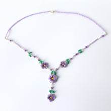 Porcelain Pansy Necklace