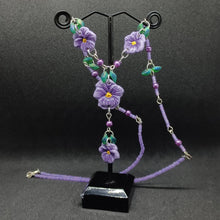 Porcelain Pansy Necklace