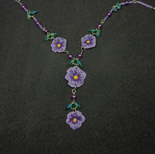 Porcelain Pansy Necklace