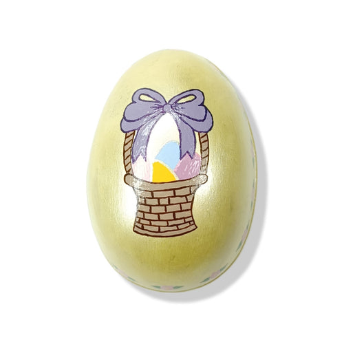 Ceramic Egg Trinket Box - Easter basket design