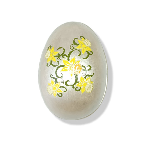 Ceramic Egg Trinket Box - Daffodil Design