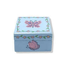 Trinket Box (small Square) - Butterfly design