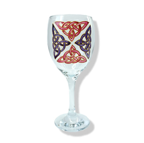 Wine Glass - Celtic design - 1 colour option left