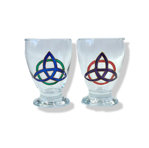Stemless Wine glass - Celtic design - 2 Colour options