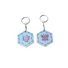 NEW Wood keyring - Butterfly design - 2 options
