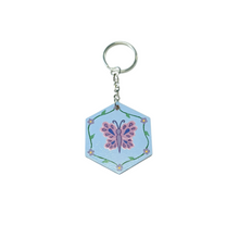 NEW Wood keyring - Butterfly design - 2 options