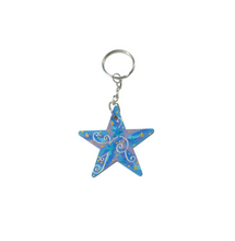 NEW Wood keyring - Stars and moon design 2 options