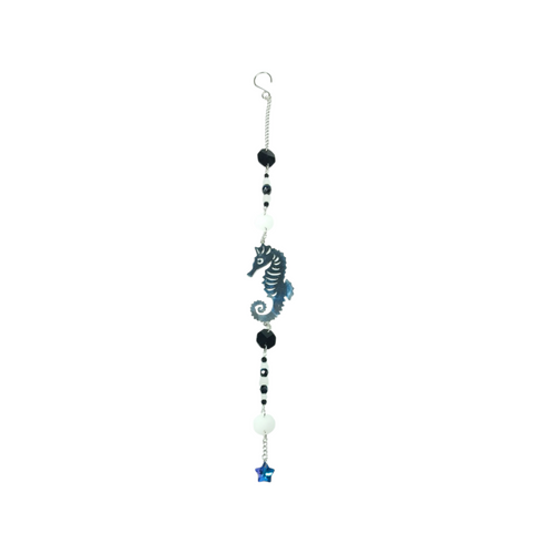 NEW Seahorse Suncatcher - Black and white