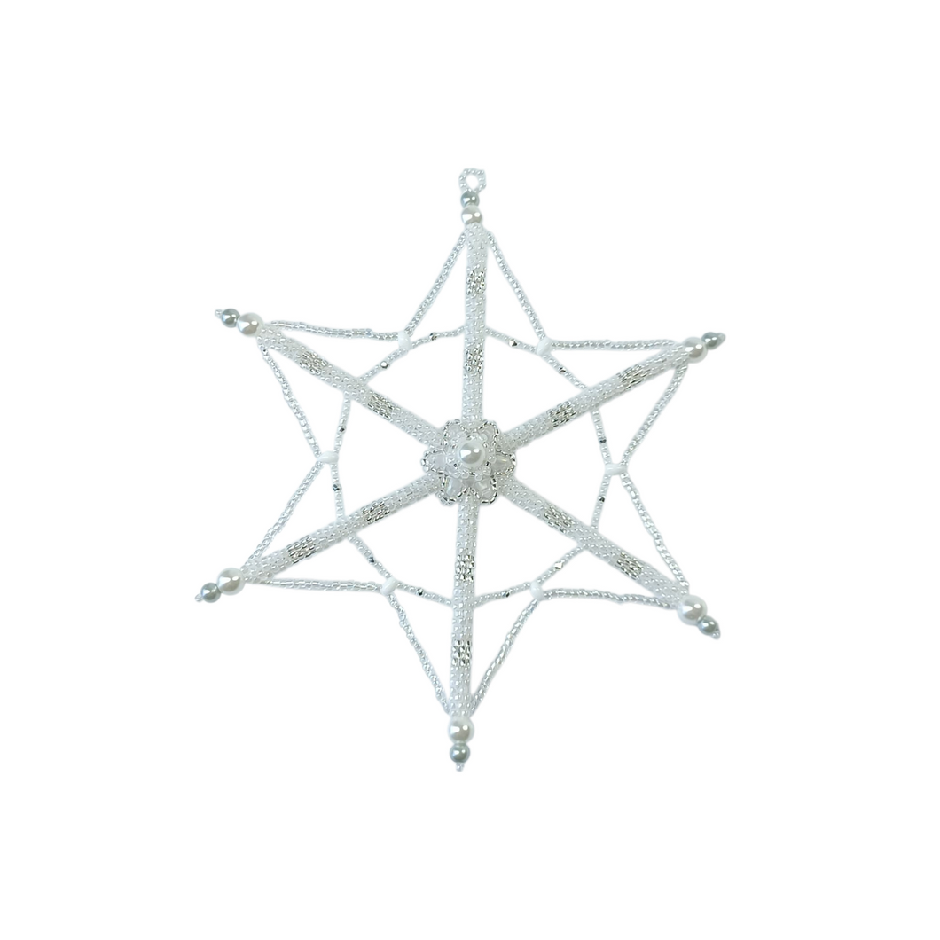 NEW Snowflake Beaded decoration