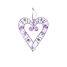 Heart Wall Hanger - Purple/lilac