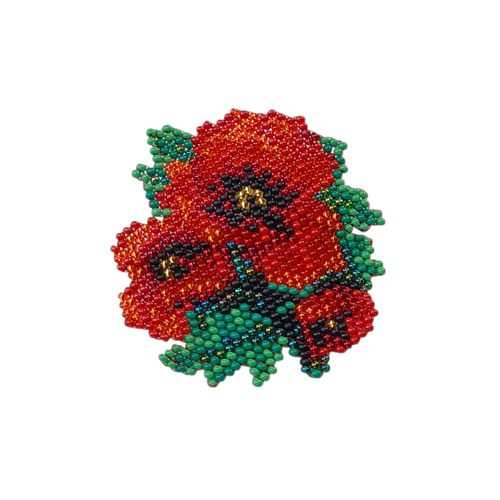 NEW Poppy beaded Brooch