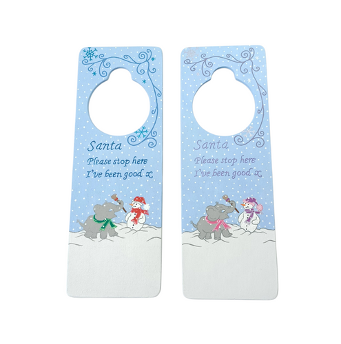 NEW Elephant and Snowman door hanger - 2 colour options