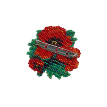 NEW Poppy beaded Brooch