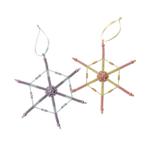 NEW Snowflake beaded decorations - 2 Colour options