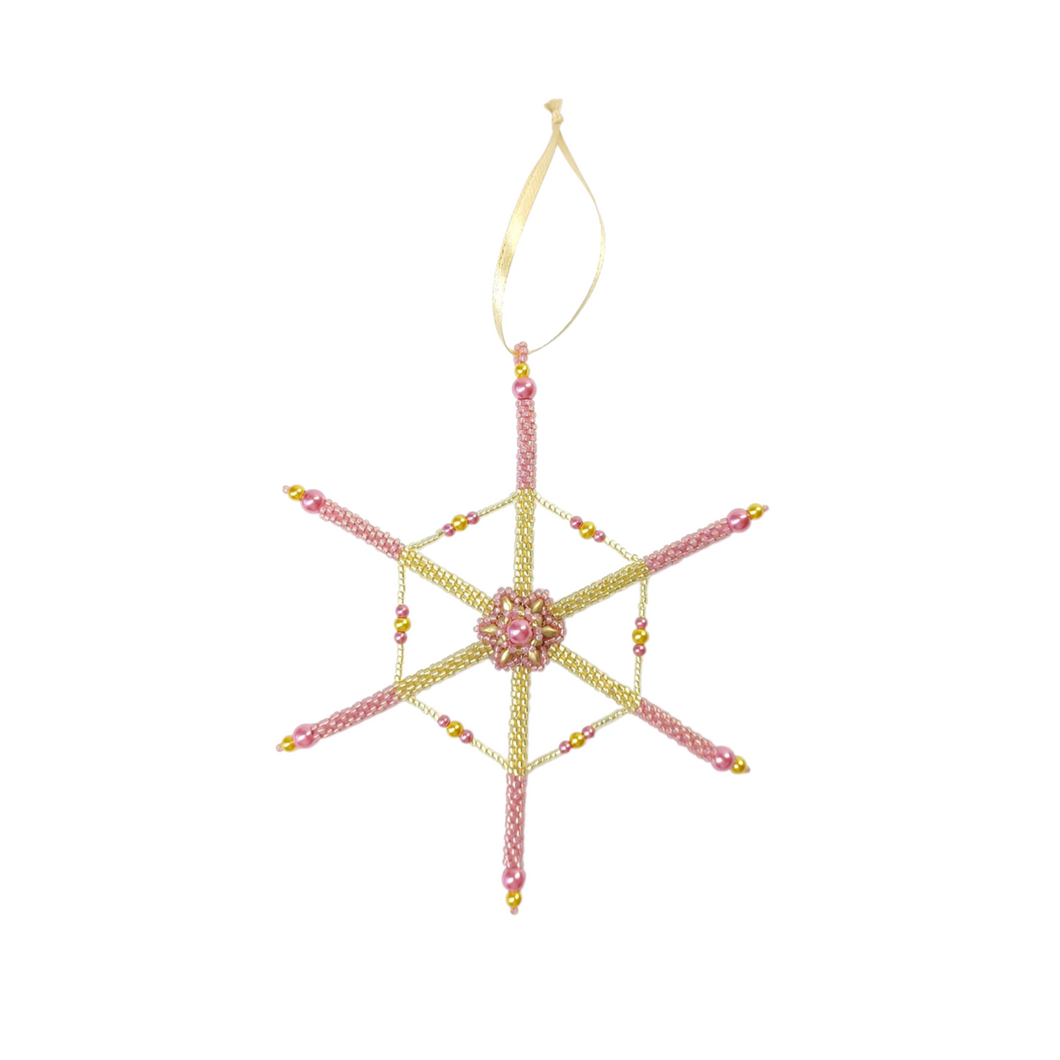 NEW Snowflake beaded decorations - 2 Colour options