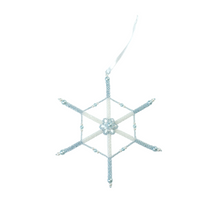 NEW Snowflake beaded decorations - 2 colour options