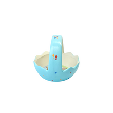 NEW Ceramic mini Easter basket - Boy bunny design