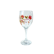 NEW Autumn leaves Wine glass