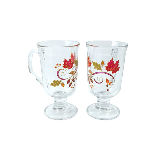 NEW Autumn leave Coffee glass