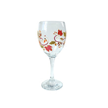 NEW Autumn leaves Wine glass