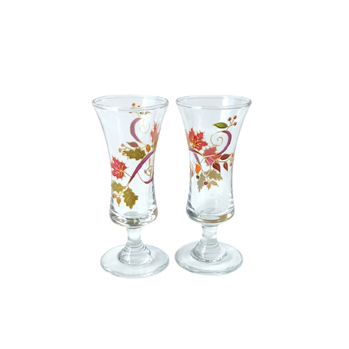 NEW Autumn leaves Sherry glass