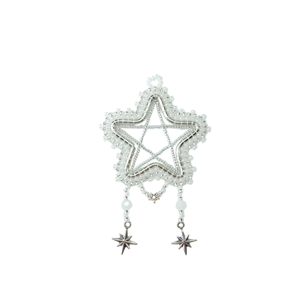 NEW Mini Star dream catcher - White/Silver