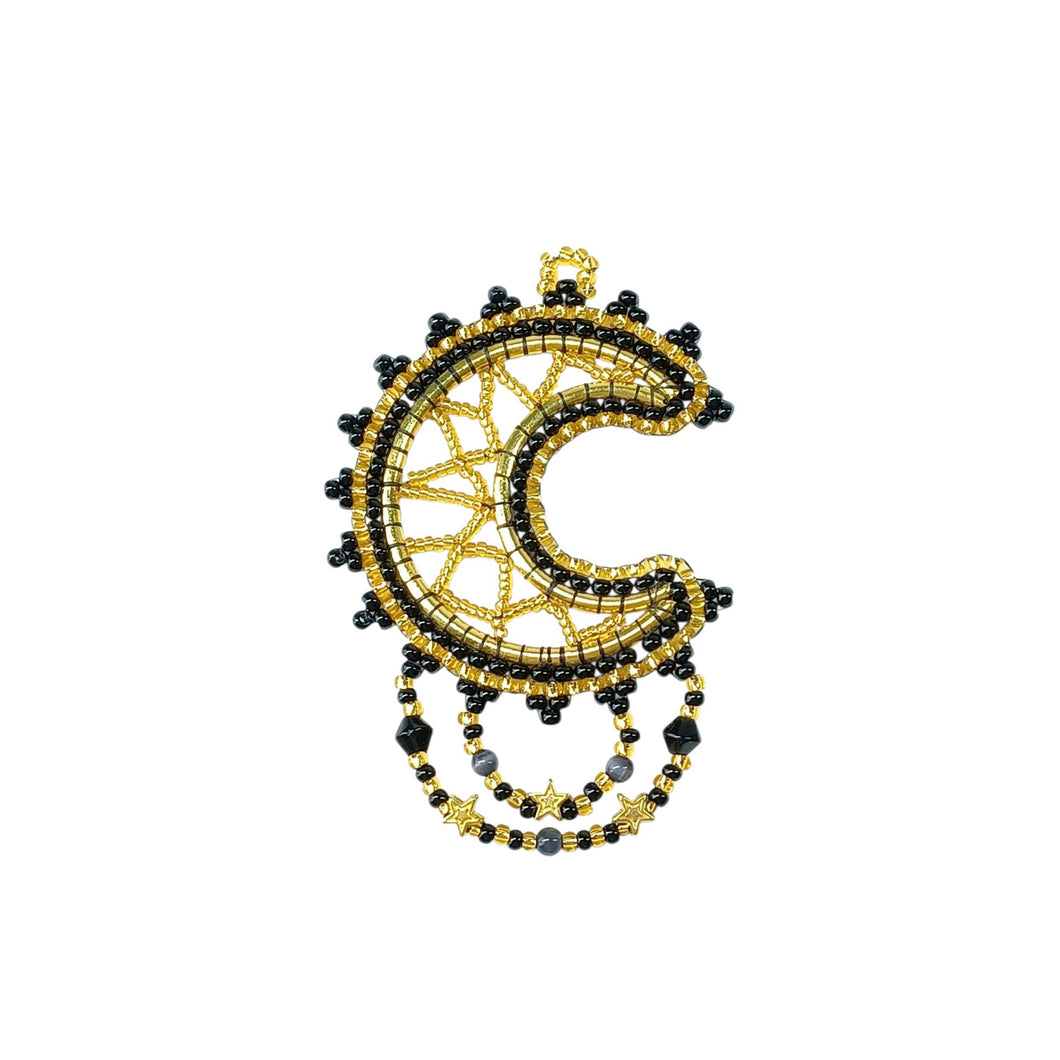 NEW Mini Moon Dream catcher - Black/Gold
