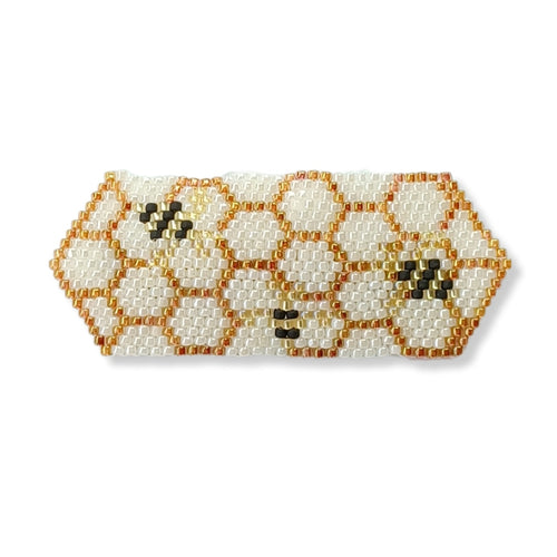 Hair Clip - Honey comb with Bee's