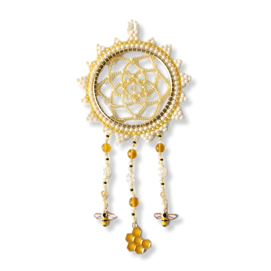 Bumble bee, Cream and Honey Dream Catcher - Mini