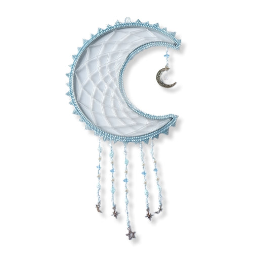 Large Moon Dream catcher - Pastel Blue