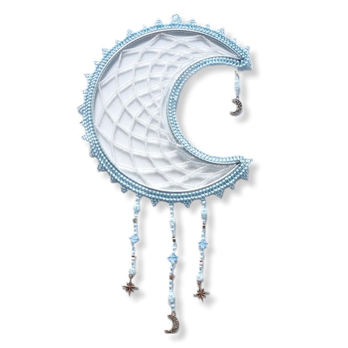 Medium Moon Dream catcher - Pastel Blue