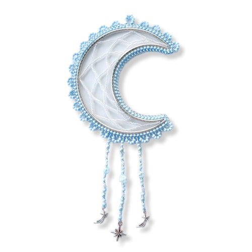 Small Moon Dream catcher - Pastel Blue